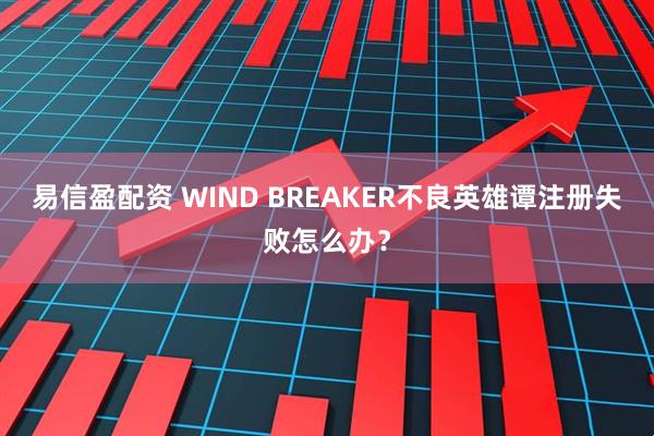 易信盈配资 WIND BREAKER不良英雄谭注册失败怎么办?